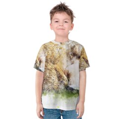 Bear Baby Sitting Art Abstract Kids  Cotton Tee