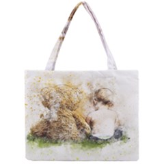 Bear Baby Sitting Art Abstract Mini Tote Bag