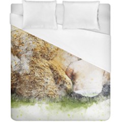 Bear Baby Sitting Art Abstract Duvet Cover (California King Size)