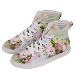 Flowers Bouquet Art Abstract Men s Hi-top Skate Sneakers by Celenk