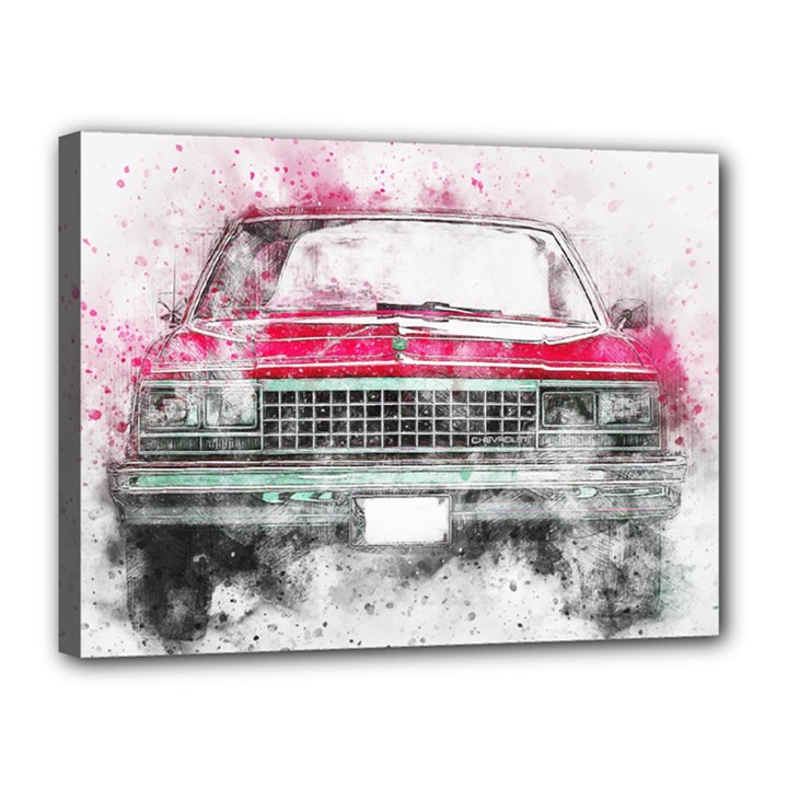 Car Old Car Art Abstract Canvas 16  x 12 