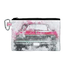 Car Old Car Art Abstract Canvas Cosmetic Bag (medium)