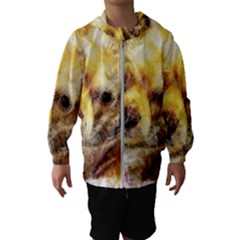 Dog Animal Art Abstract Watercolor Hooded Wind Breaker (Kids)