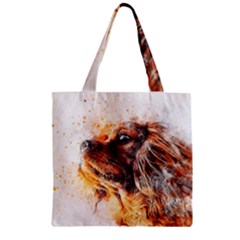 Dog Animal Pet Art Abstract Zipper Grocery Tote Bag by Celenk