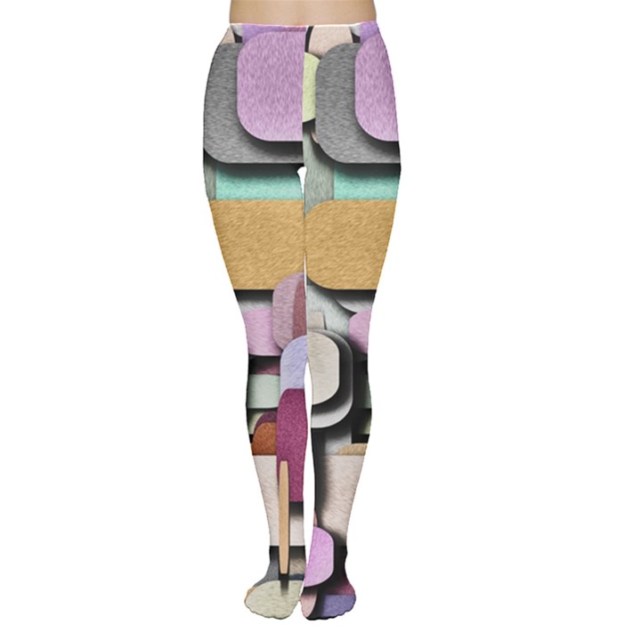 Background Painted Squares Art Women s Tights