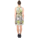 River Bridge Art Abstract Nature Halter Collar Waist Tie Chiffon Dress View2