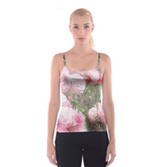 Flowers Roses Art Abstract Nature Spaghetti Strap Top by Celenk