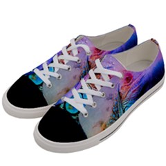 Lizard Reptile Art Abstract Animal Women s Low Top Canvas Sneakers by Celenk