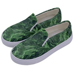 Geological Surface Background Kids  Canvas Slip Ons by Celenk
