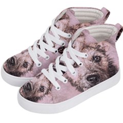 Dog Pet Terrier Art Abstract Kid s Hi-top Skate Sneakers by Celenk