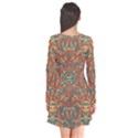 Multicolored Abstract Ornate Pattern Flare Dress View2