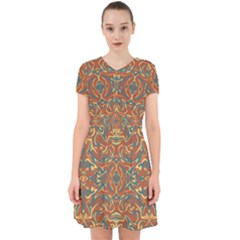 Multicolored Abstract Ornate Pattern Adorable In Chiffon Dress by dflcprints