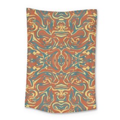 Multicolored Abstract Ornate Pattern Small Tapestry by dflcprints