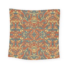 Multicolored Abstract Ornate Pattern Square Tapestry (small) by dflcprints