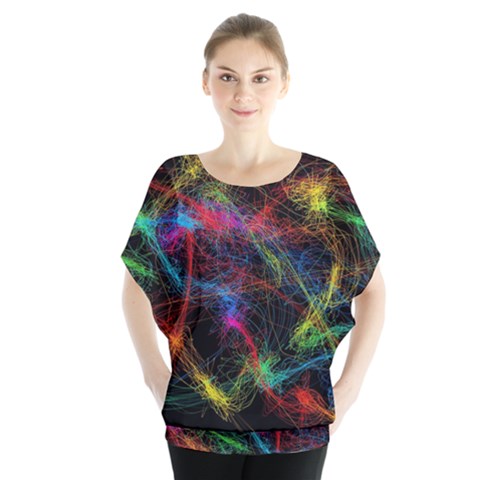 Background Light Glow Abstract Art Blouse by Celenk