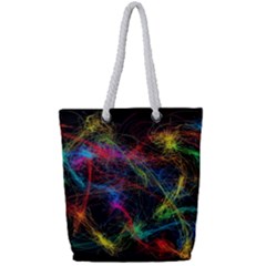 Background Light Glow Abstract Art Full Print Rope Handle Tote (small)