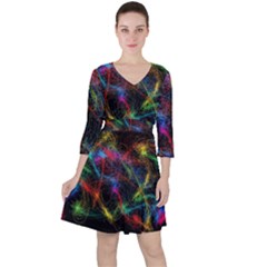 Background Light Glow Abstract Art Ruffle Dress