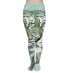 Tiger Cat Art Abstract Vintage Women s Tights