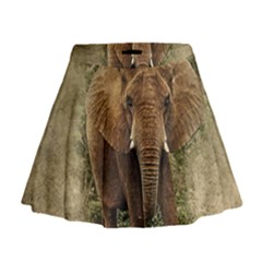Elephant Animal Art Abstract Mini Flare Skirt by Celenk