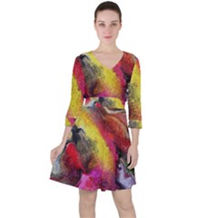 Background Art Abstract Watercolor Ruffle Dress by Celenk