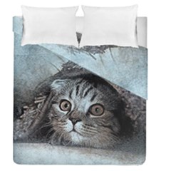 Cat Pet Art Abstract Vintage Duvet Cover Double Side (queen Size) by Celenk