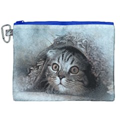 Cat Pet Art Abstract Vintage Canvas Cosmetic Bag (xxl) by Celenk