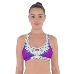 Eyes Looking For The Finest In Life As Calm Love Cross Back Sports Bra by pepitasart