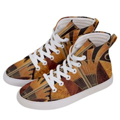 Art Deco Gold Women s Hi-top Skate Sneakers by NouveauDesign