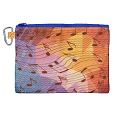 Music Notes Canvas Cosmetic Bag (xl)