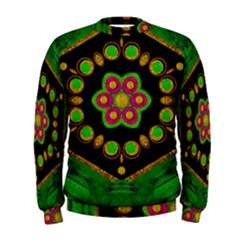 Magic Of Life A Orchid Mandala So Bright Men s Sweatshirt by pepitasart