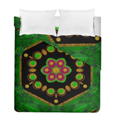 Magic Of Life A Orchid Mandala So Bright Duvet Cover Double Side (full/ Double Size) by pepitasart