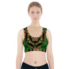 Magic Of Life A Orchid Mandala So Bright Sports Bra With Pocket by pepitasart