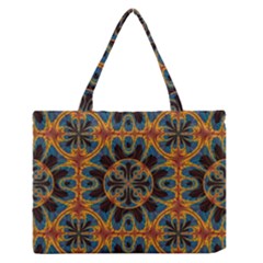 Tapestry Pattern Zipper Medium Tote Bag