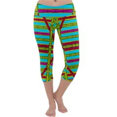 Gift Wrappers For Body And Soul Capri Yoga Leggings by pepitasart