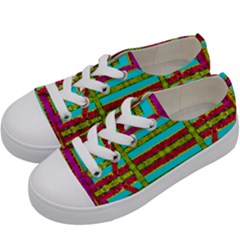 Gift Wrappers For Body And Soul Kids  Low Top Canvas Sneakers by pepitasart