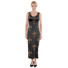 Fleur De Lis Fitted Maxi Dress by NouveauDesign