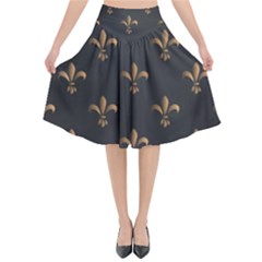 Fleur De Lis Flared Midi Skirt by NouveauDesign