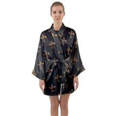 Fleur De Lis Long Sleeve Kimono Robe by NouveauDesign