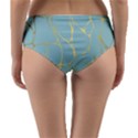 mint,gold,marble,pattern Reversible Mid-Waist Bikini Bottoms View2