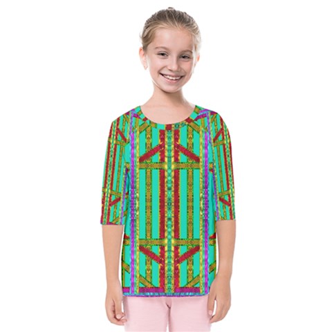 Gift Wrappers For Body And Soul In  A Rainbow Mind Kids  Quarter Sleeve Raglan Tee by pepitasart