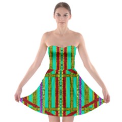 Gift Wrappers For Body And Soul In  A Rainbow Mind Strapless Bra Top Dress by pepitasart