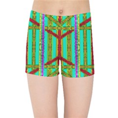 Gift Wrappers For Body And Soul In  A Rainbow Mind Kids Sports Shorts by pepitasart
