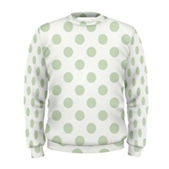 Green Dots Modern Pattern Paper Men s Sweatshirt by Celenk