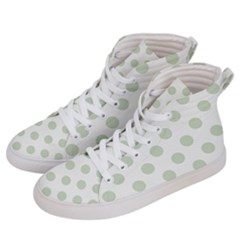 Green Dots Modern Pattern Paper Men s Hi-top Skate Sneakers by Celenk