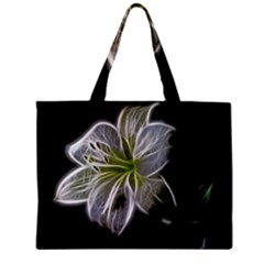 White Lily Flower Nature Beauty Zipper Mini Tote Bag