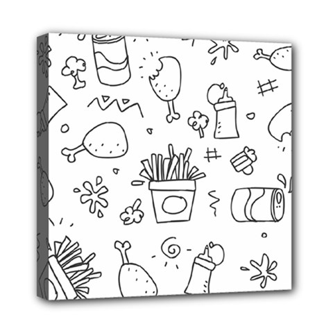 Set Chalk Out Scribble Collection Mini Canvas 8  X 8  by Celenk