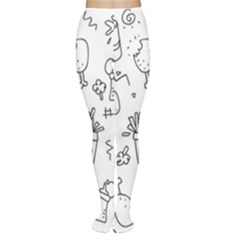 Set Chalk Out Scribble Collection Women s Tights