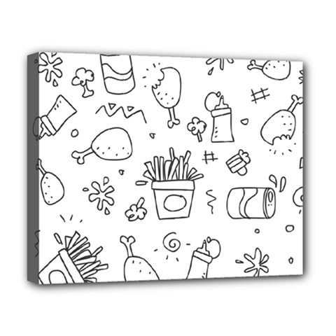 Set Chalk Out Scribble Collection Deluxe Canvas 20  X 16   by Celenk