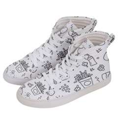 Set Chalk Out Scribble Collection Men s Hi-top Skate Sneakers by Celenk