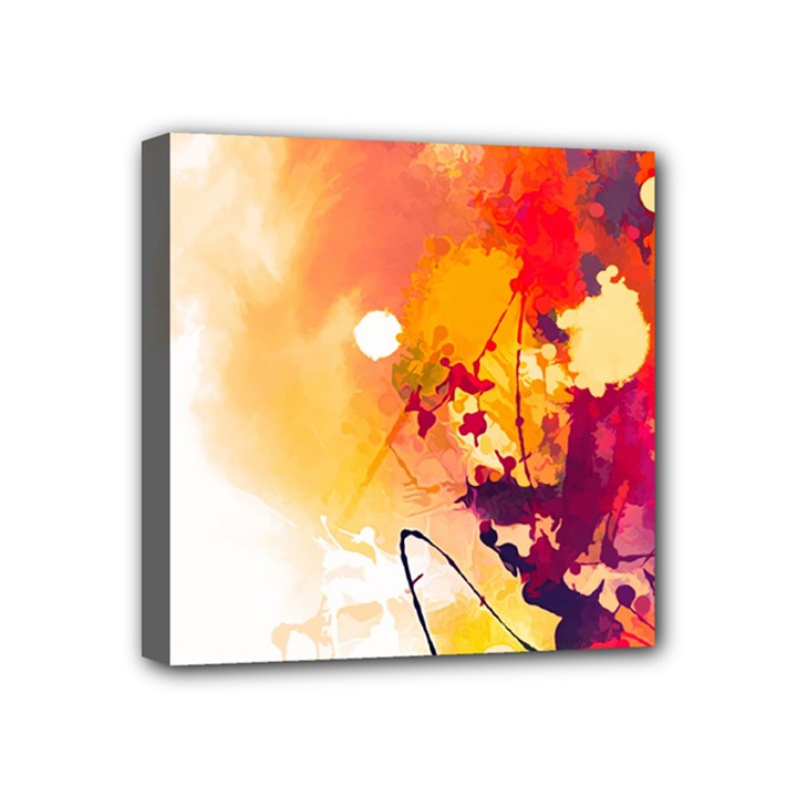 Paint Splash Paint Splatter Design Mini Canvas 4  x 4 